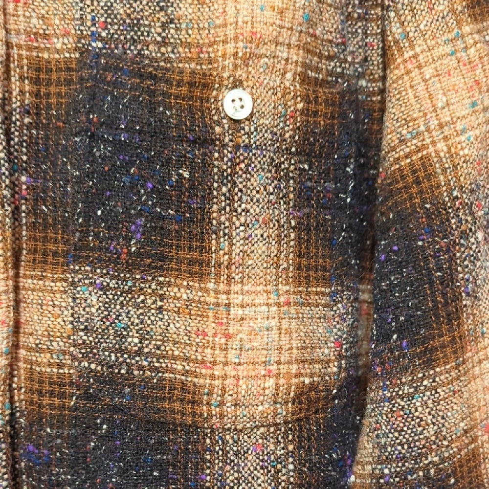 Gustin Rainbow Nep Rustic Wool Shirt - Gold Wheat - Picture 3 of 4